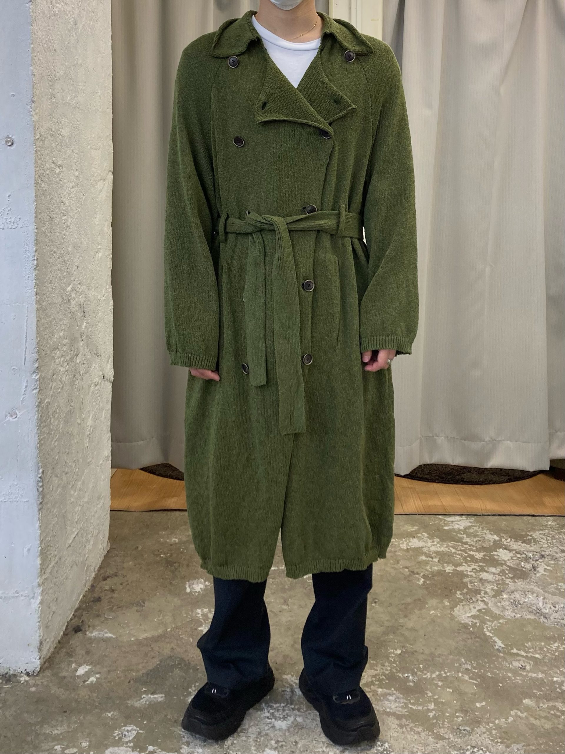 Kota Gushiken】「Knitted Washi Trench Coat」 ニットトレンチコート